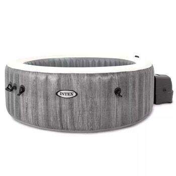 Бассейн с джакузи надувной Intex GreyWood Deluxe 145/196/71