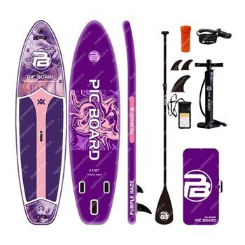 Сап доска с веслом Pic Board Fantasy Purple 11.6